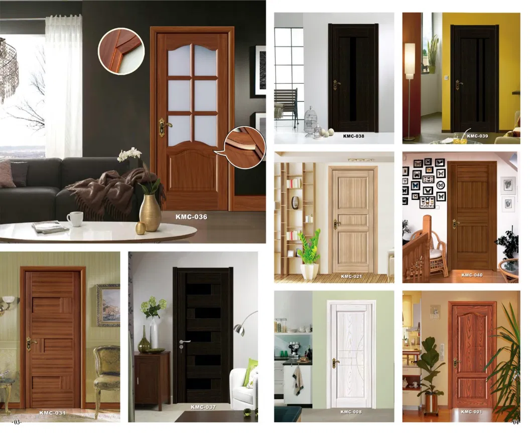 2023 Factory Wholesale Cheap Internal Lobby Entrance White Doors Front Wooden Double Glass Door for Main House