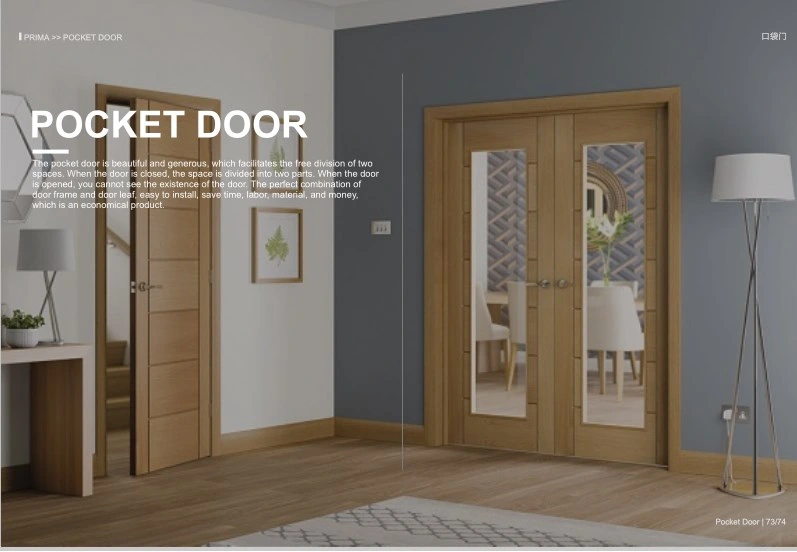 Prima Contemporary Custom Waterproof 2 5 6 Panel Mahogany Rustic Internal Flush Oak Solid Core Wood Interior Door