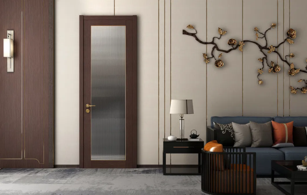 The Newest German Type Splicing Interior Room Door Modern Design Vertical Lines Interior Door