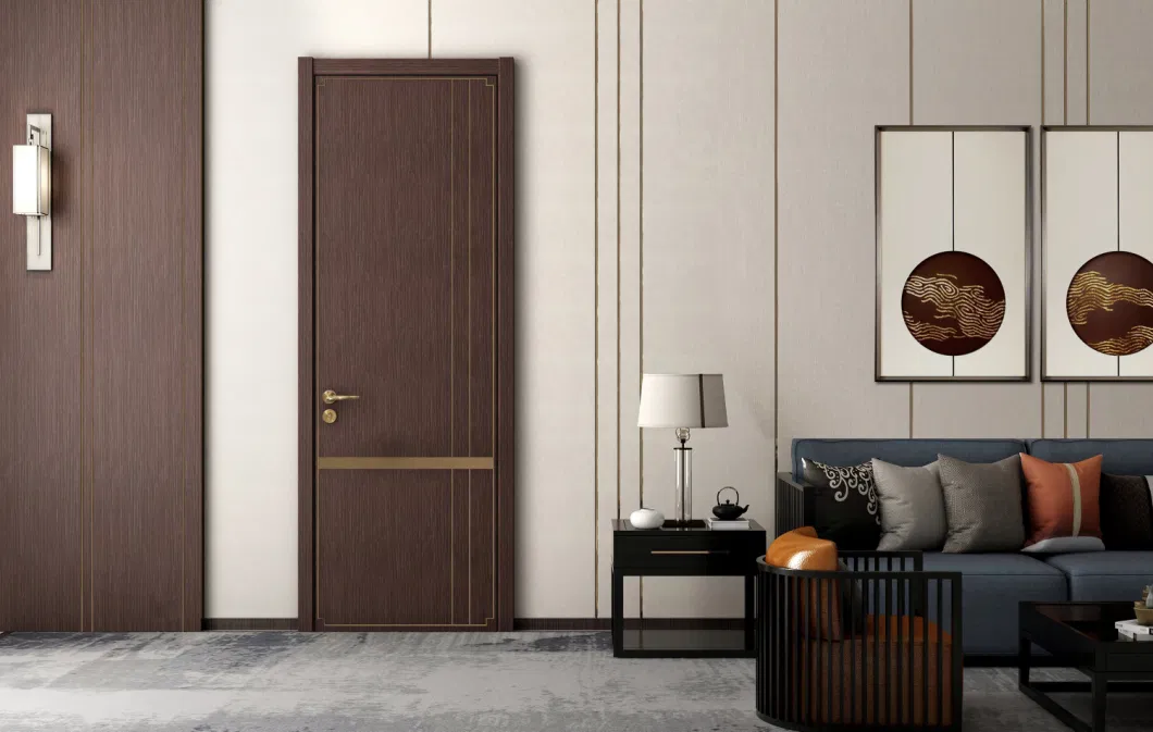 The Newest German Type Splicing Interior Room Door Modern Design Vertical Lines Interior Door