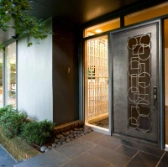 Prima Commercial Wrought Iron Gate External Double Door with Fireproof Perlite