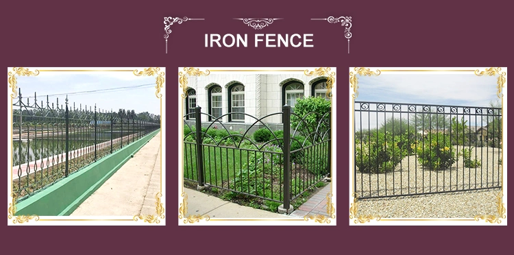 Square Iron Large House Safety Double Wrought Iron Main Gate Door