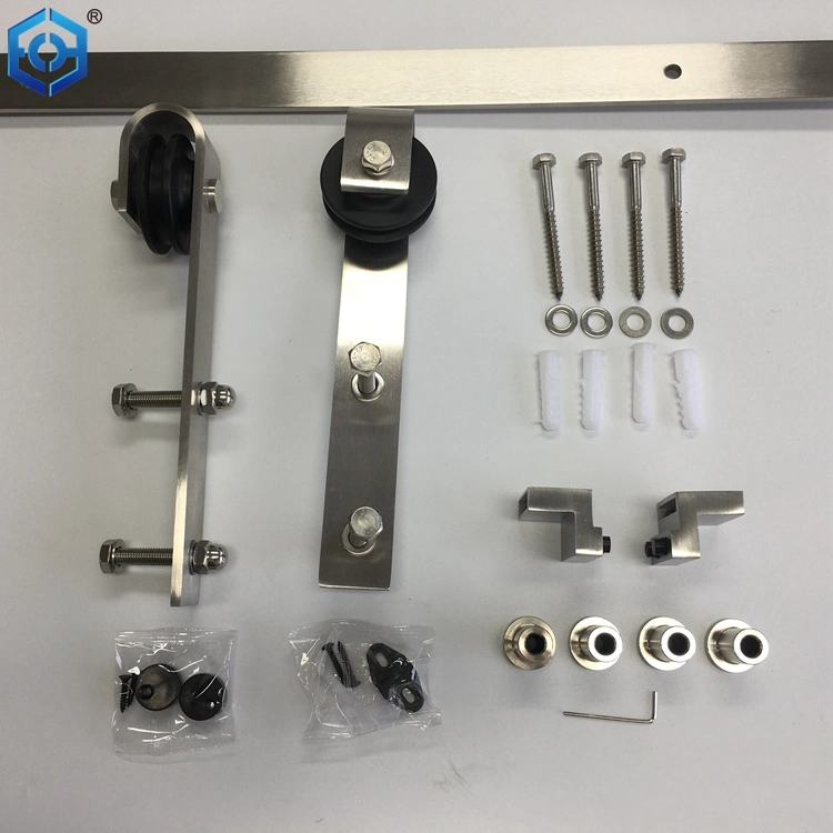 Stainless Steel Strap Sliding Barn Door Track and Hardware Kit