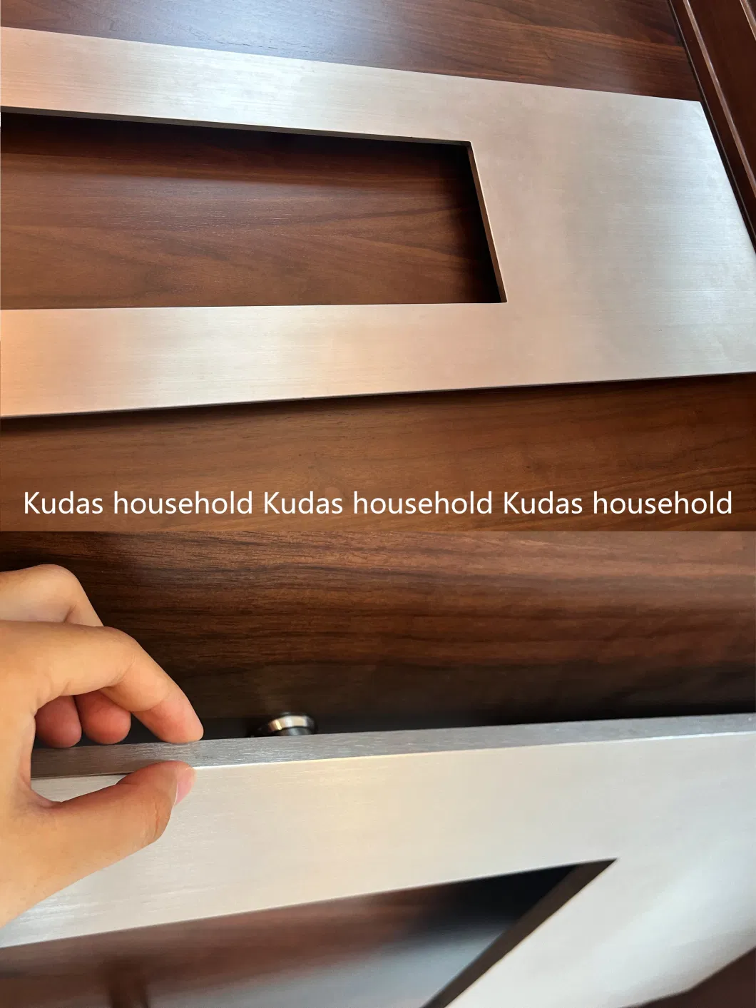 Kudas Extra Large Modern Front Entrance Exterior Solid Wooden Pivot Entry Door for Villa