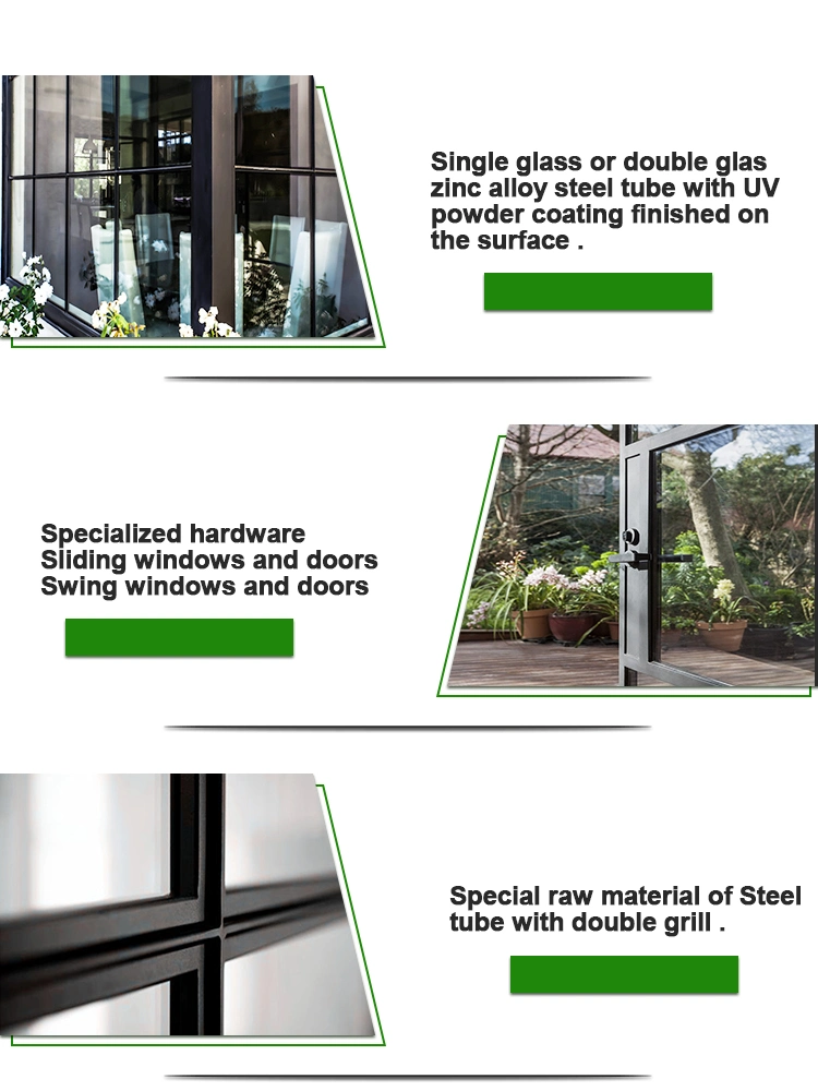 Contemporary External Door Decorative Grill Design Front Commercial Double Steel Glass Doors