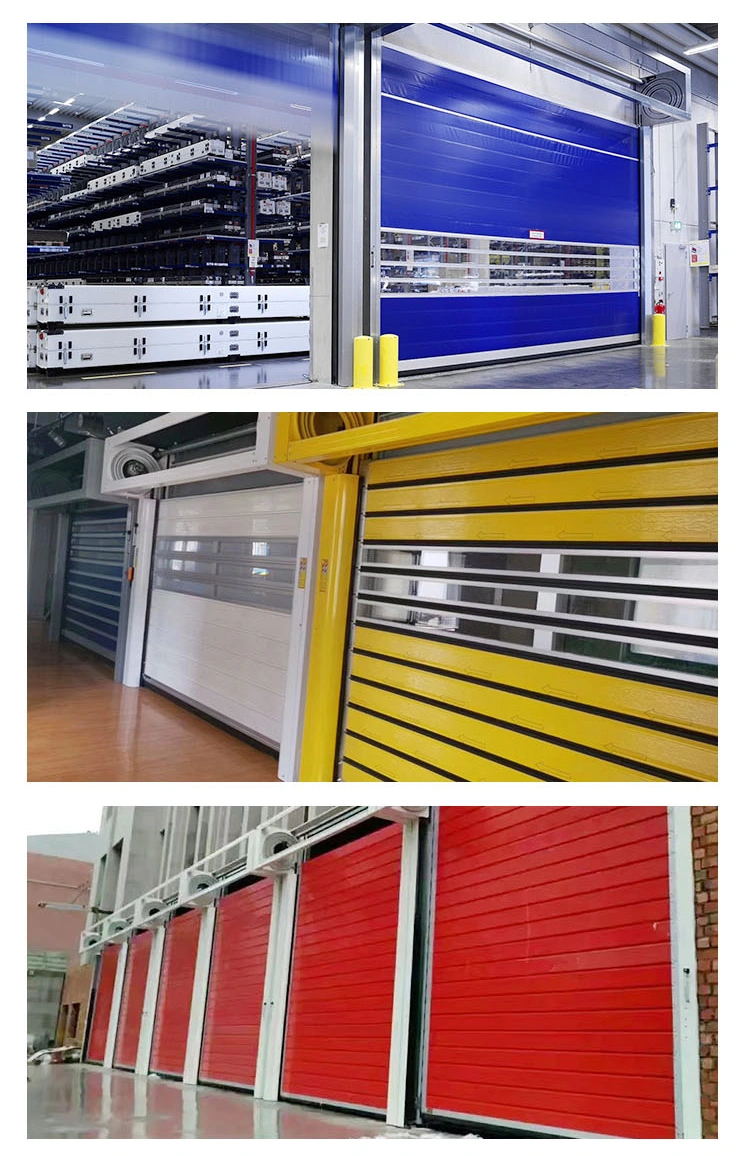 Modern Automatic Good Quality Aluminum Alloy Metal Thermal Insulated Rapid Acting High Speed Rolling Fast Roller Shutter Spiral Dock Door