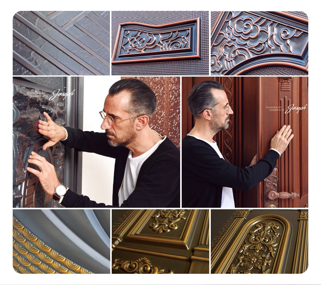 Fashion Exterior Security Front Wood Door American Style Custom Flat Interior Door