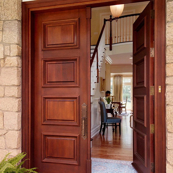 Exterior Design Mahogany Solid Wood Main Double Entry Door for House Building