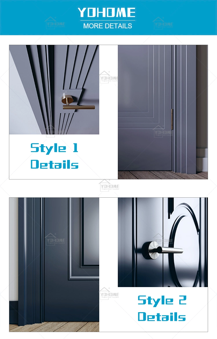 Guangdong Yohome High End Inside Doors Solid Wooden Interior Door Sold Wood Door Type of Wood Doors High End Wooden Door Manufacturer