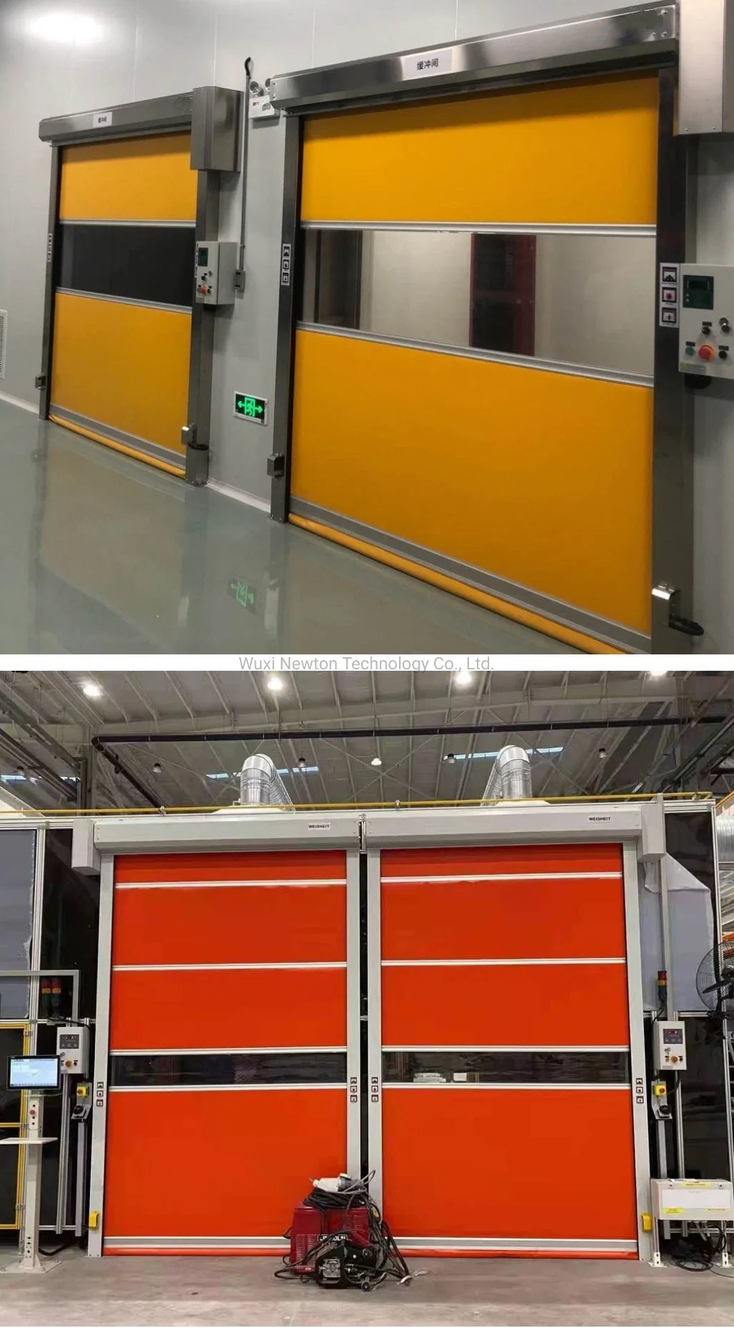 Exterior Large Access Traffic Entrance Automatic Lifting up PVC High Speed Stacking Folding Door for Loading Bay Warehouse