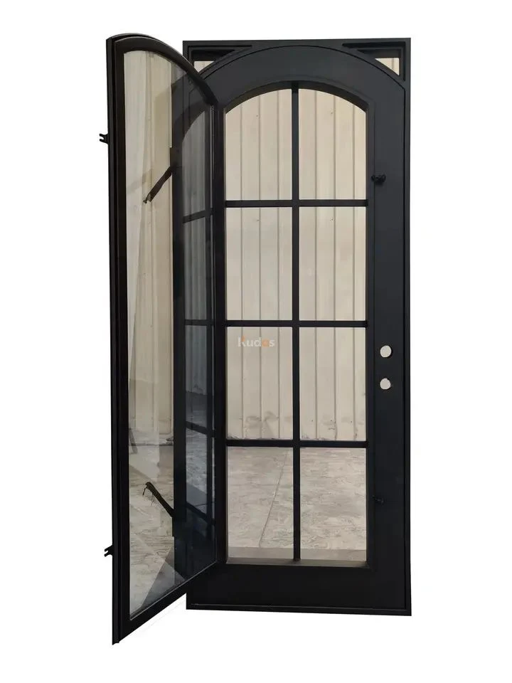 Main Entrance Modern Custom Wrought Iron Prehung Front Entry Door