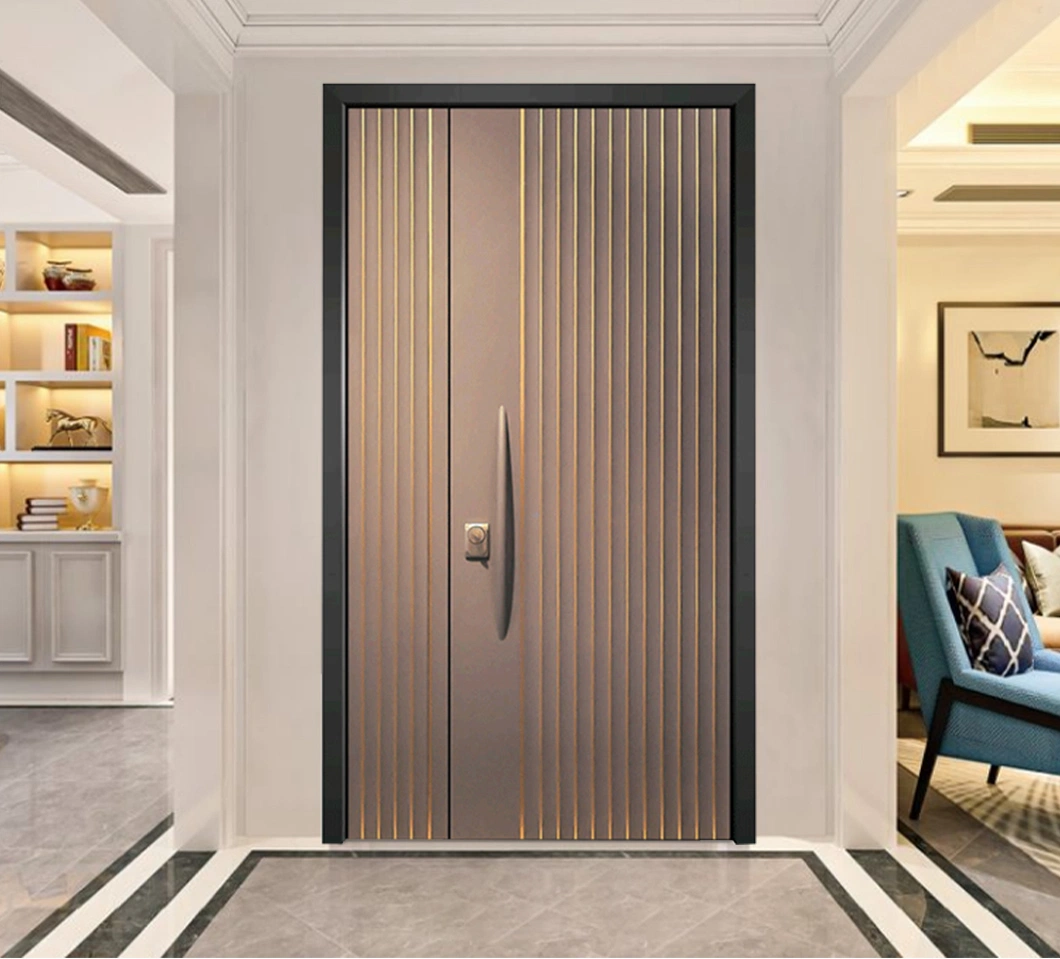 Fashion Exterior Security Front Wood Door American Style Custom Flat Interior Door