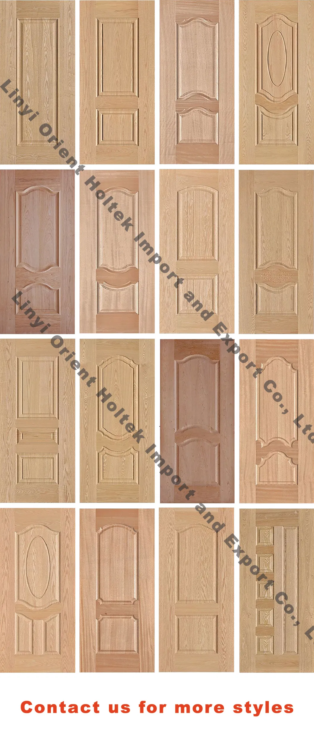 HDF Door Skins Fire Rated Flush Wood Designs with Luxury Swing Interior Door Modern Solid Wood