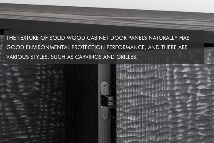 Mumu Classic Luxury Solid Red Oak Wood Carved Cabinet Door