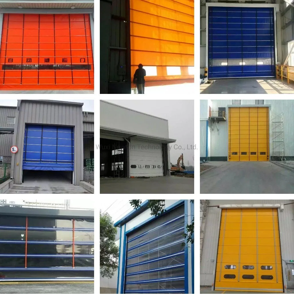 Exterior Large Access Traffic Entrance Automatic Lifting up PVC High Speed Stacking Folding Door for Loading Bay Warehouse