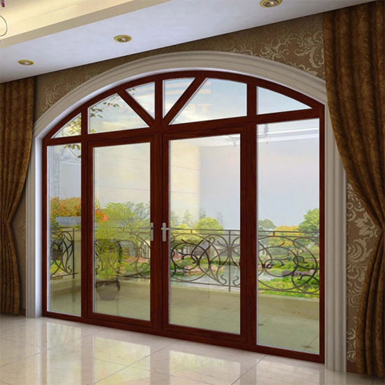 Interior Room Soundproof Aluminum Sliding Arched Glass Door