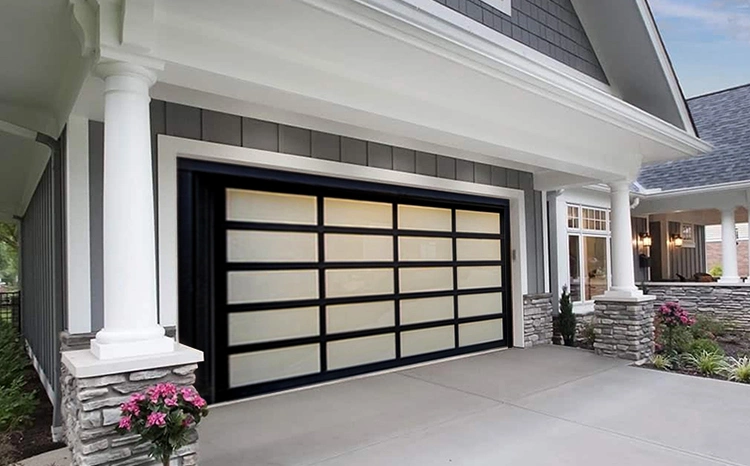 2022 Doorwin Texas Hot Sale Villa Architecture Modern Style Aluminum and Glass Automatic Modern Roll up Garage Doors