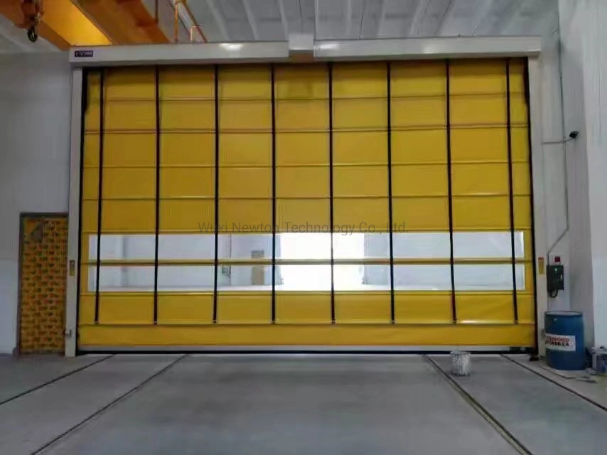 Exterior Large Access Traffic Entrance Automatic Lifting up PVC High Speed Stacking Folding Door for Loading Bay Warehouse