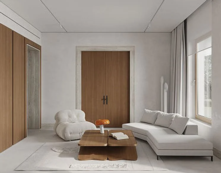 Brand Simple Interior Door Modern Wood Door Designs Sliding Type