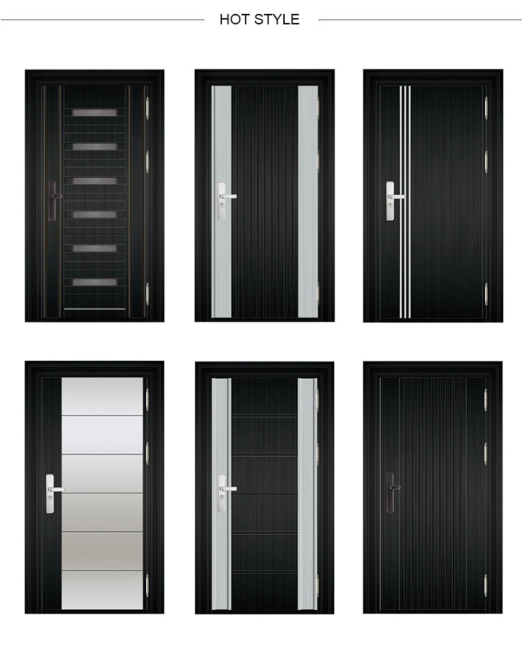 Australian Steel-Wooden Armored Security Double Entrance Door Bulletproof Front Double Doors for Houses