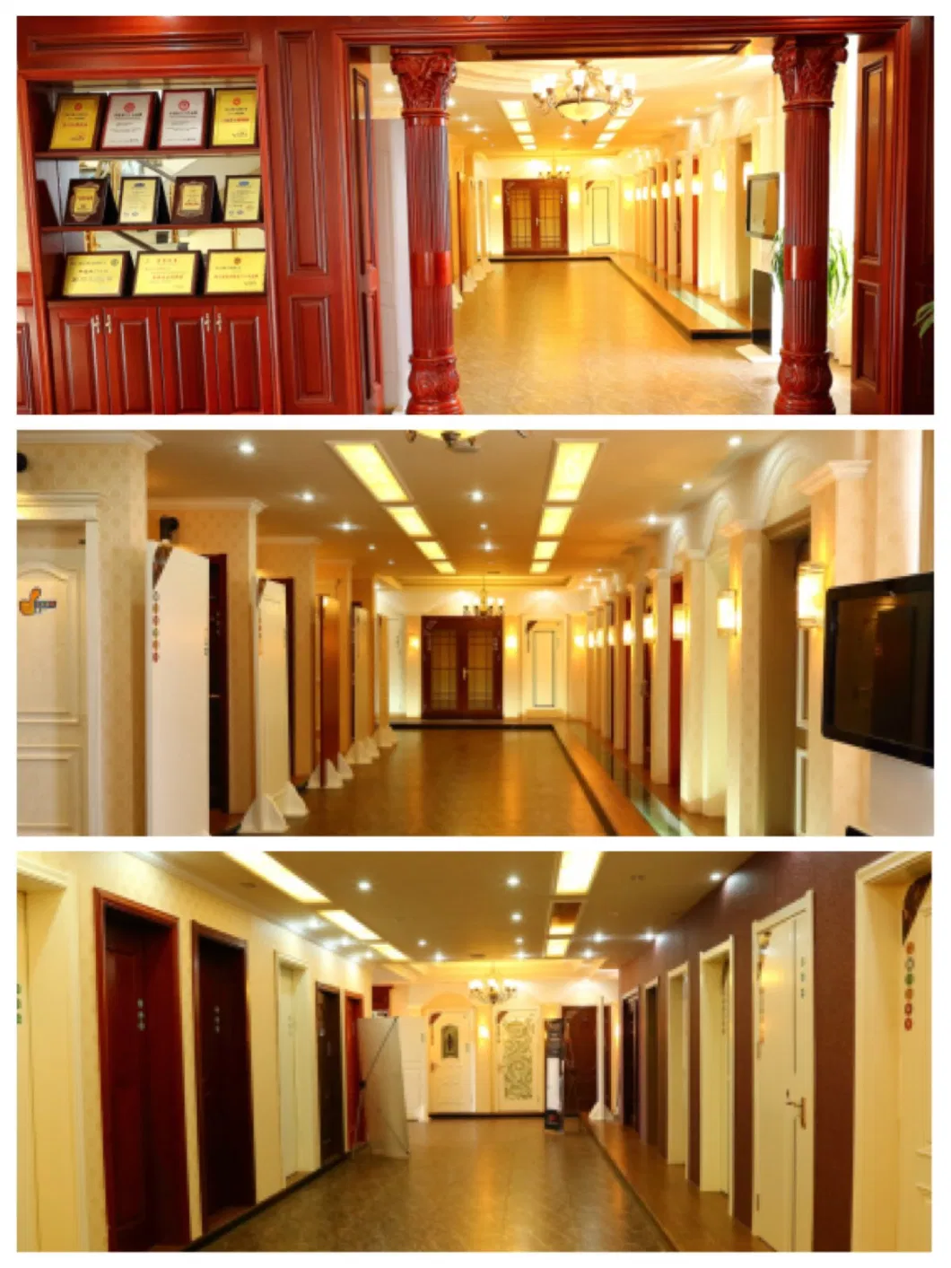 Hotel Entrance Doors Double Leaf Sliding Doors with Grill Designs