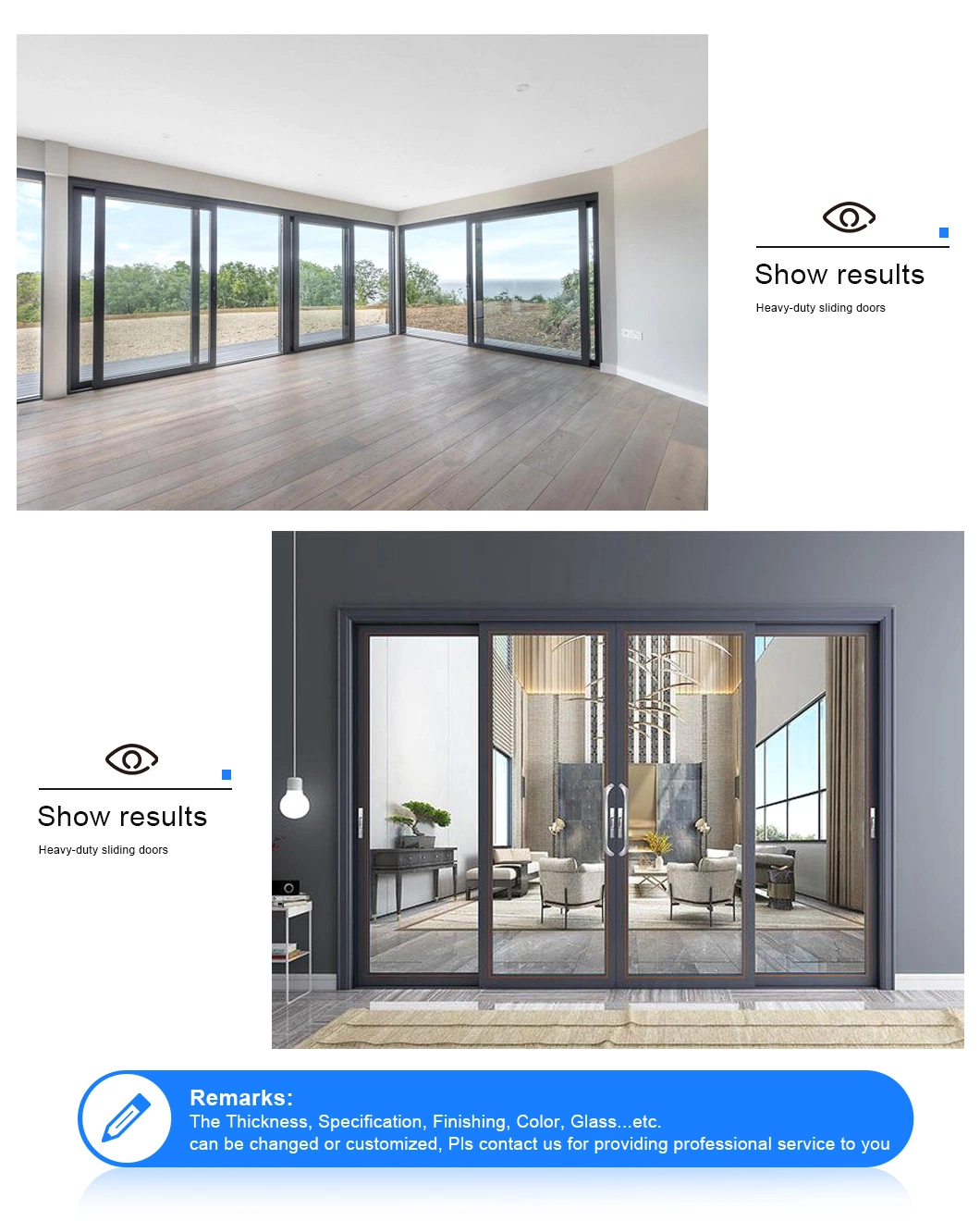 Apartment External Low Price Aluminium Profile Frame Glass Sliding Door