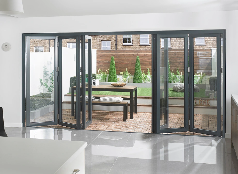 Custom Exterior Aluminum Folding Doors Glass Aluminium Bifold Door