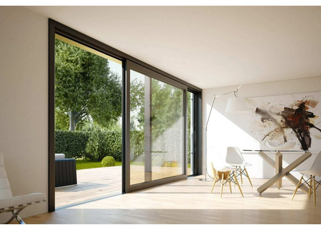 Apartment External Low Price Aluminium Profile Frame Glass Sliding Door