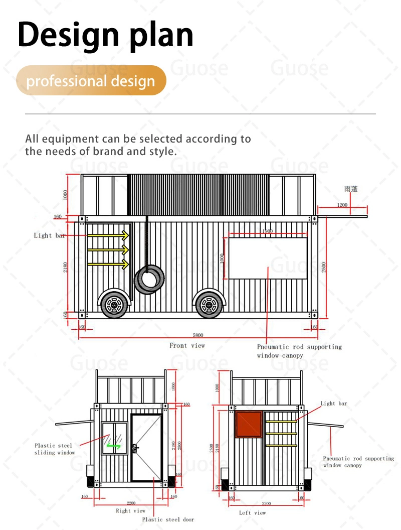 Customized 20FT 40FT Prefab Mobile Steel Structure Container Shop Kiosk Shipping Container Homes