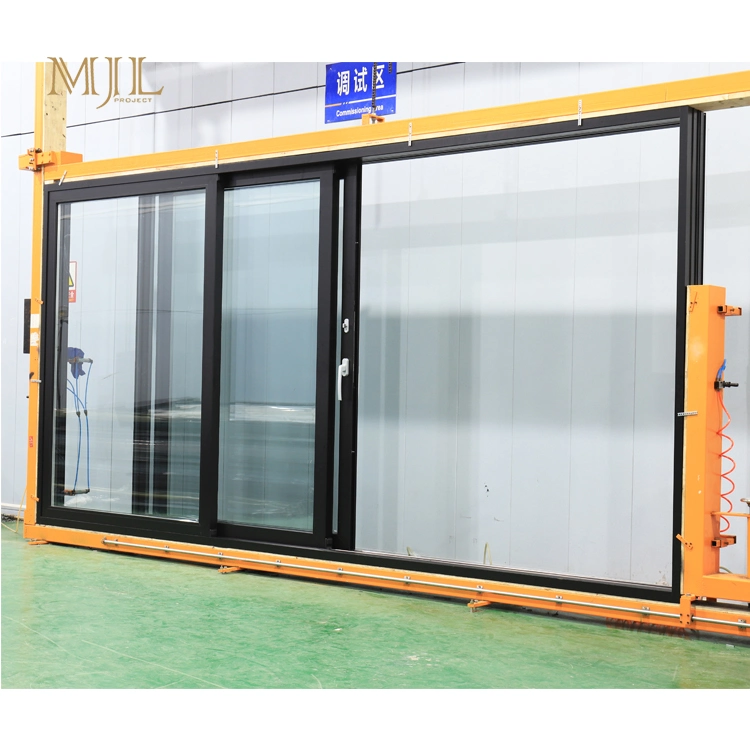 Hotel Outside Black Sliding Glass Patio Door External Energy Efficiency Lift and Slide Lowe Large Glass Sliding Doors