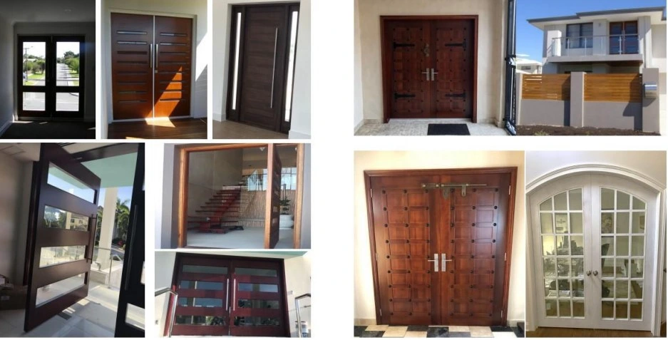 Prima Custom Modern Factory Price Safe Solid Wood PVC Entrance Door