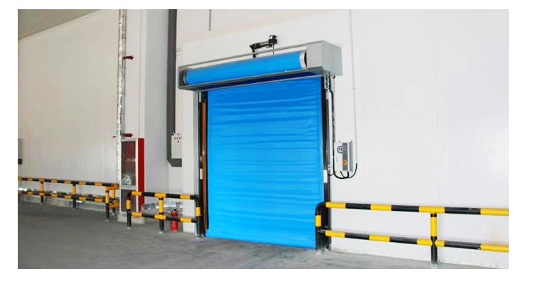Industrial Automatic Thermal Insulated PVC Fabric Freezer Room High Speed Overhead Rolling Rapid Roll up Fast Acting Roller Shutter Doors for Cold Storage