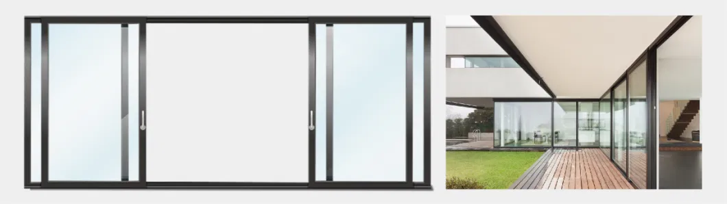 Doorwin Factory Supply Windproof Waterproof Aluminium Double Glass Door Exterior Custom Entry Commercial Sliding Patio Doors for Sale