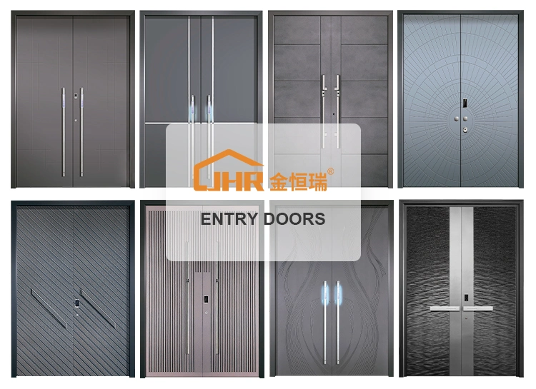 Art Glass Door Design Classical Wooden Entrance Doors Energy-Saving Door