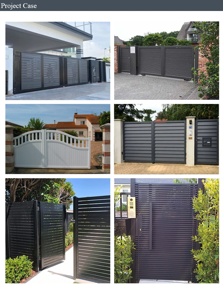 Modern House Villa External Sliding Front Main Gate Aluminum Louver Door