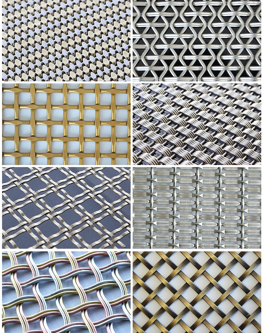 Stainless Steel Crimped Metal Mesh Decorative Mesh for Door