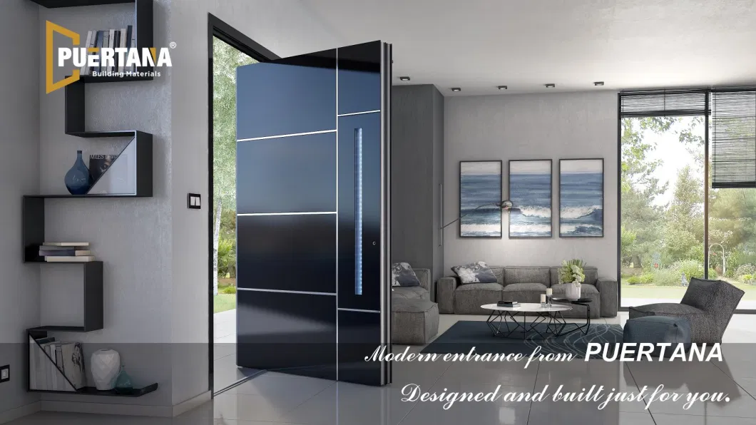 High End Custom Metal Stainless Steel Security Doors for Houses Smart Front Entry Doors Design
