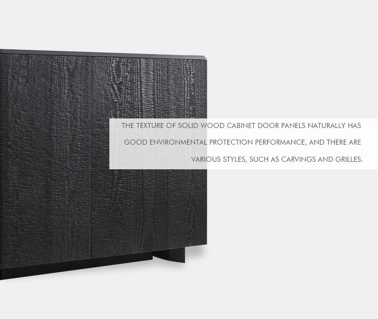 Mumu Classic Luxury Solid Red Oak Wood Carved Cabinet Door