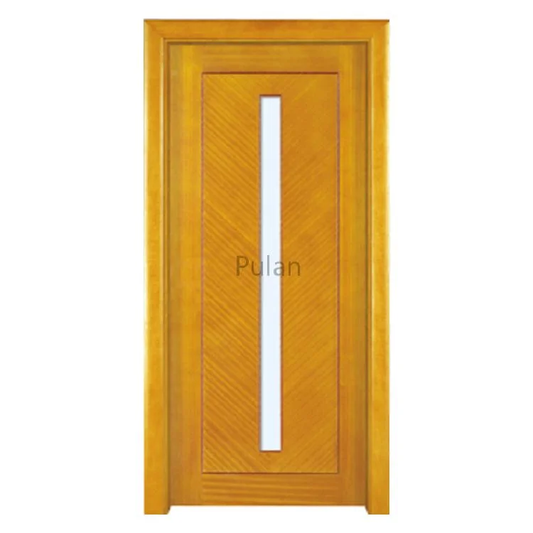 30 in. X 80 in. Clear Glass 4-Lite True Divided Red Finished Solid French Interior Door Slab