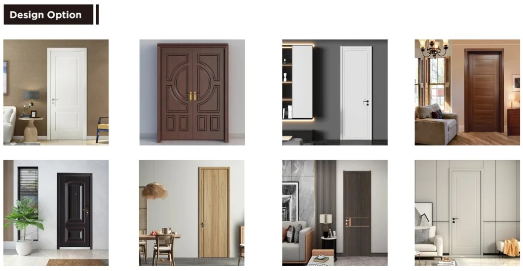 Modern House Internal HDF Door Design Interior Solid Wood Doors Factory Price