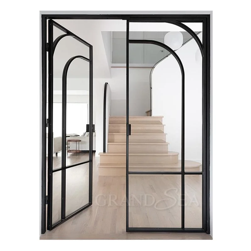 American Wholesale Metal Glass Interior Arches Kitchen Cast Double Iron Steel Window and Door