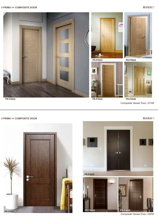 Prima Factory Customized Door Solid Wood Entrance Door Interior Door for Whole Sales Door