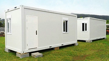 Prefabricated Modular Container House with Glass Door for Shop