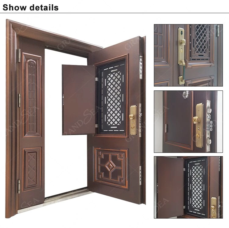 Super Luxury Cheap and Good Looking Good Sealing Household Customized Security Doors Metal Exterior Door