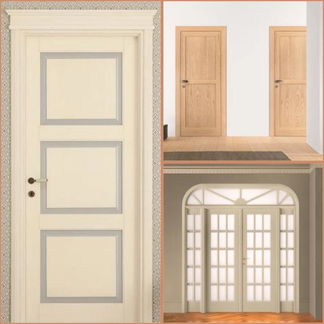 Prima Contemporary Custom Waterproof 2 5 6 Panel Mahogany Rustic Internal Flush Oak Solid Core Wood Interior Door