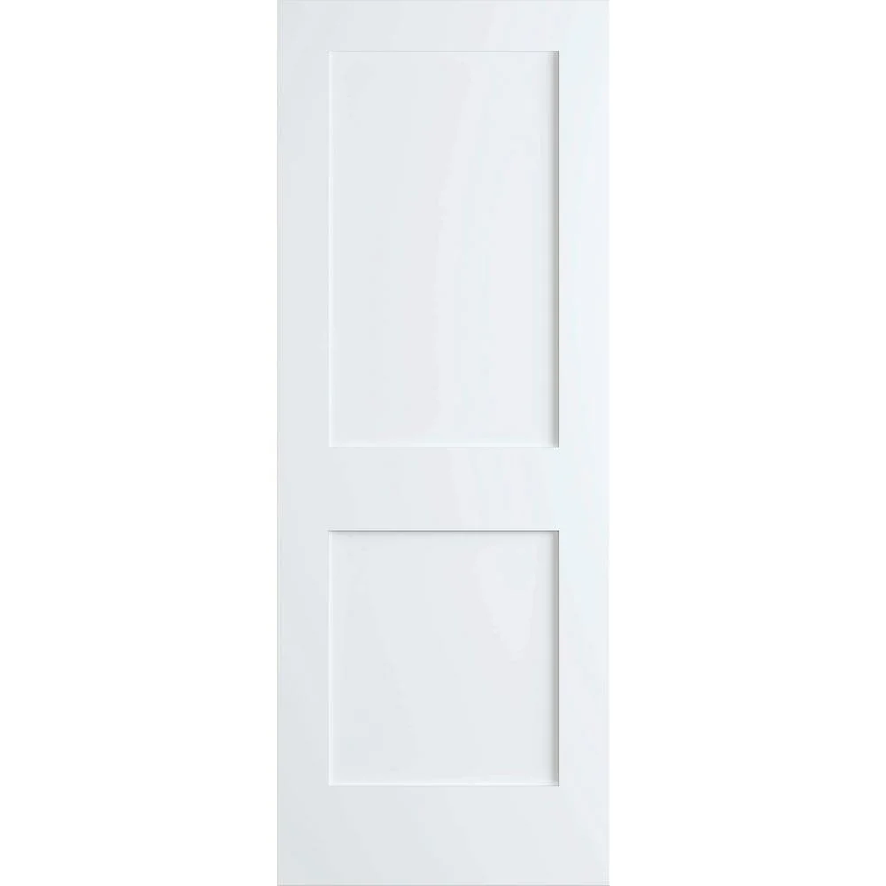 Modern Solid White Painted Single Paneled Shaker Wood MDF Interior Door