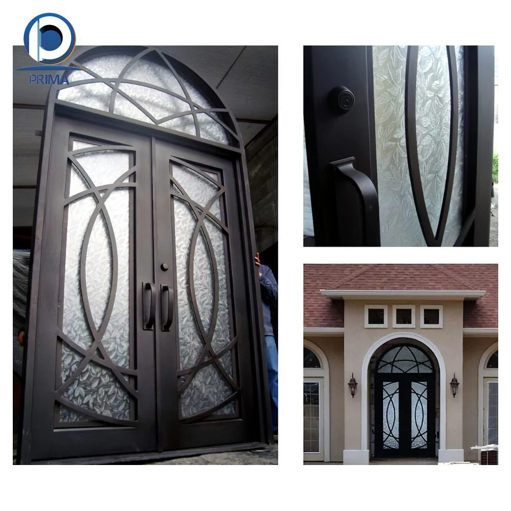 Prima Commercial Wrought Iron Gate External Double Door with Fireproof Perlite