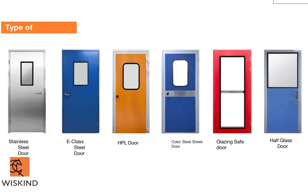 Industial Interior HPL Door for Vhp Resistant Disinfection with Different Types Windows