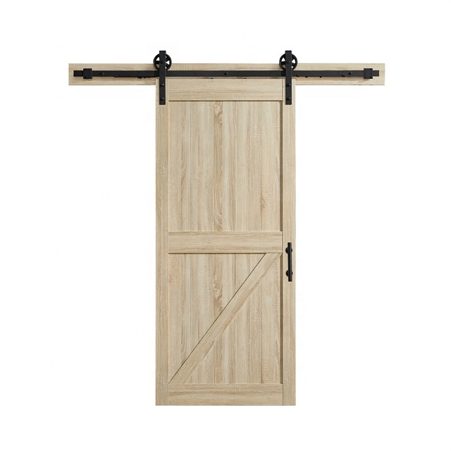 House Interior 84in X 36in Pre-Drilled Barn Door MDF Sliding Barn Door with Hardware