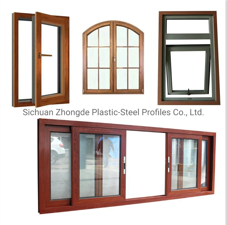 Zhongde High Quality Low Price White/Oak/Brown Double/Triple Glazing UPVC Windows and Doors